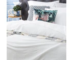 Renee Taylor Solana Washed Cotton Textured Quilt cover set & European Pillowcase (Sold Separately) - White
