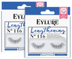 2 x Eylure Lengthening No. 116 Pre-Glued False Lashes