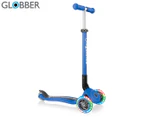 Globber Junior Primo Foldable Scooter w/ Lights - Racing Blue