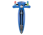 Globber Junior Primo Foldable Scooter w/ Lights - Racing Blue