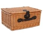 West Avenue 2-Person Vintage Insulated Picnic Basket w/ Blanket 4