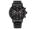 Tommy Hilfiger Men's Evan 44mm Multifunction Steel Watch - Black