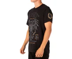 Unit Men's Heraldic Tee / T-Shirt / Tshirt - Black