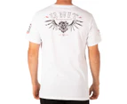 Unit Men's Heraldic Tee / T-Shirt / Tshirt - White