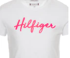 Tommy Hilfiger Girls' Short Sleeve Tee / T-Shirt / Tshirt - Bright White