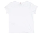 Tommy Hilfiger Baby Girls' Essential Roll Up Tee / T-Shirt / Tshirt - Bright White