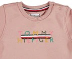 Tommy Hilfiger Baby Girls' Iconic Logo Crew Sweatshirt - Pale Mauve