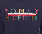 Tommy Hilfiger Youth Girls' Iconic Logo Long Sleeve Tee / T-Shirt / Tshirt - Eclipse