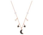Swarovski Symbolic Duo Moon Necklace - Black / Rose Gold-Tone Plated