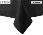Ladelle 1.5x3m Base Linen Look Tablecloth - Black