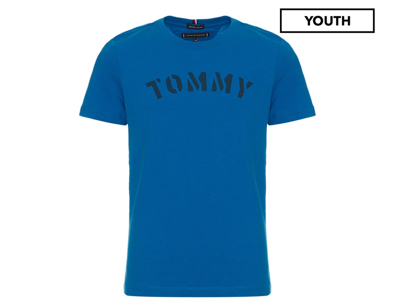 Tommy Hilfiger Youth Boys' Essential Graphic Tee / T-Shirt / Tshirt - Imperial Blue