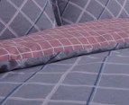 Dreamaker Printed Jordan King Bed Quilt Cover Set - Grey/Purple