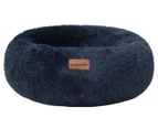 Paws & Claws 70x21cm Large Calming Plush Bed - Navy