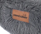 Paws & Claws 50x19cm Small Calming Plush Pet Bed - Grey