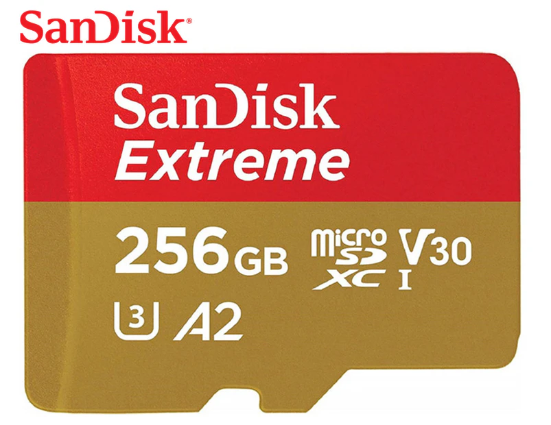 SanDisk 256GB Extreme MicroSDXC Class 10 Memory Card