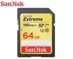 SanDisk 64GB Extreme SDXC UHS-I Class 10 Memory Card 1