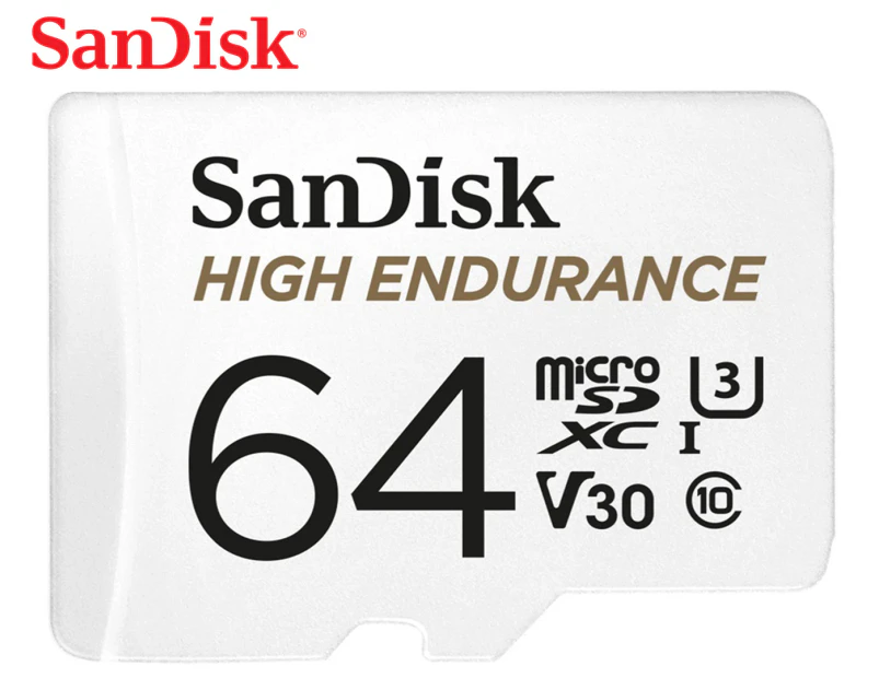 SanDisk 64GB High Endurance MircoSDXC Class 10 Memory Card