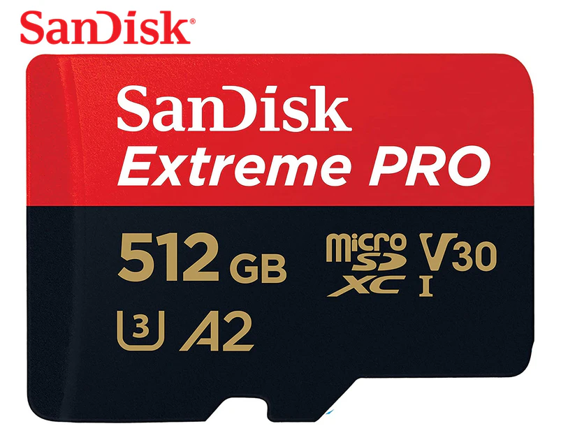 SanDisk 512GB Extreme Pro MicroSDXC UHS-I Class 10 Memory Card
