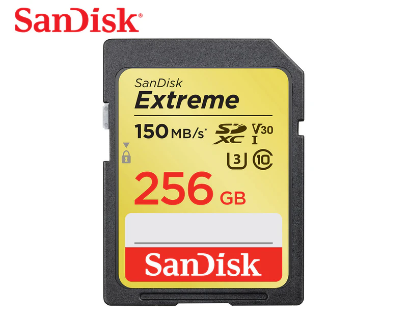 SanDisk 256GB Extreme SDXC UHS-I Class 10 Memory Card