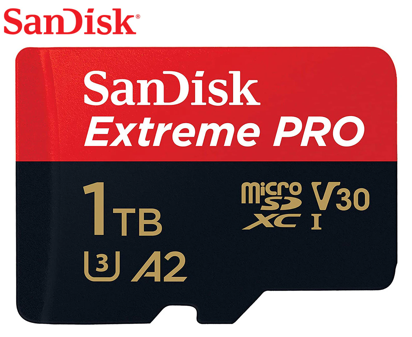 SanDisk Extreme Pro 1TB 160MB/s Micro SDXC Memory Card with Adapter V30 U3 C10