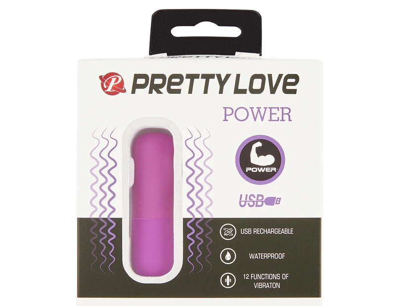 Pretty Love Rechargeable Power Bullet Vibrator - Purple