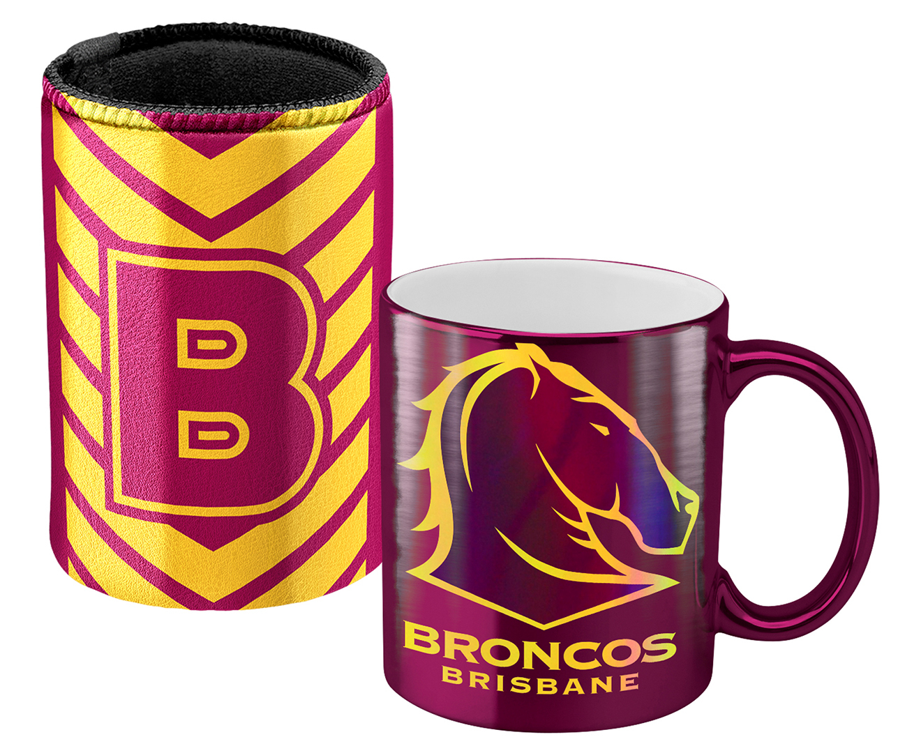 Brisbane Broncos NRL Insulated Hot Cold Tea Coffee Water Bottle Bar Gift 