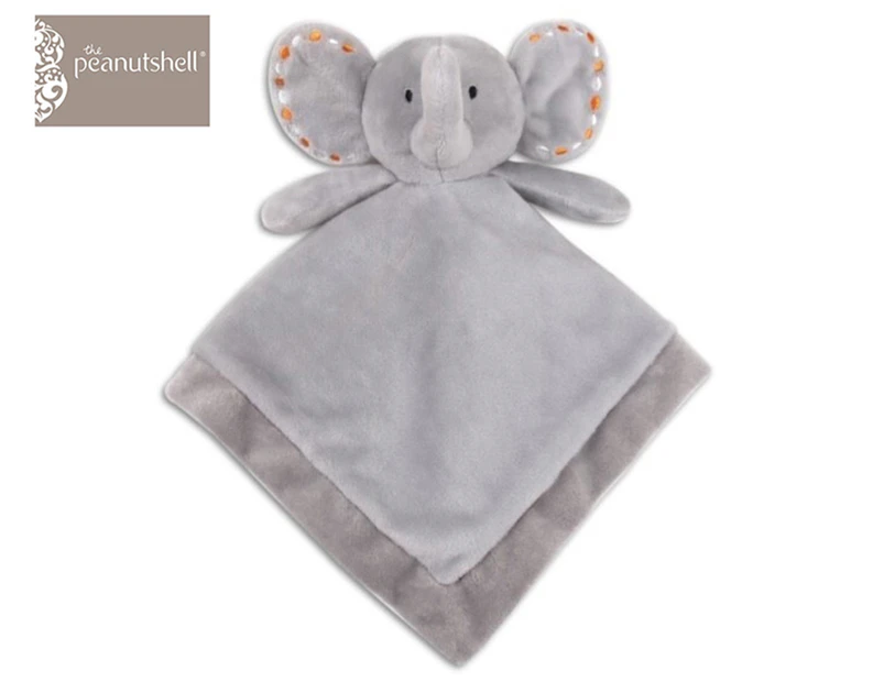 The Peanut Shell Safari Adventure Elephant Security Blanket - Grey