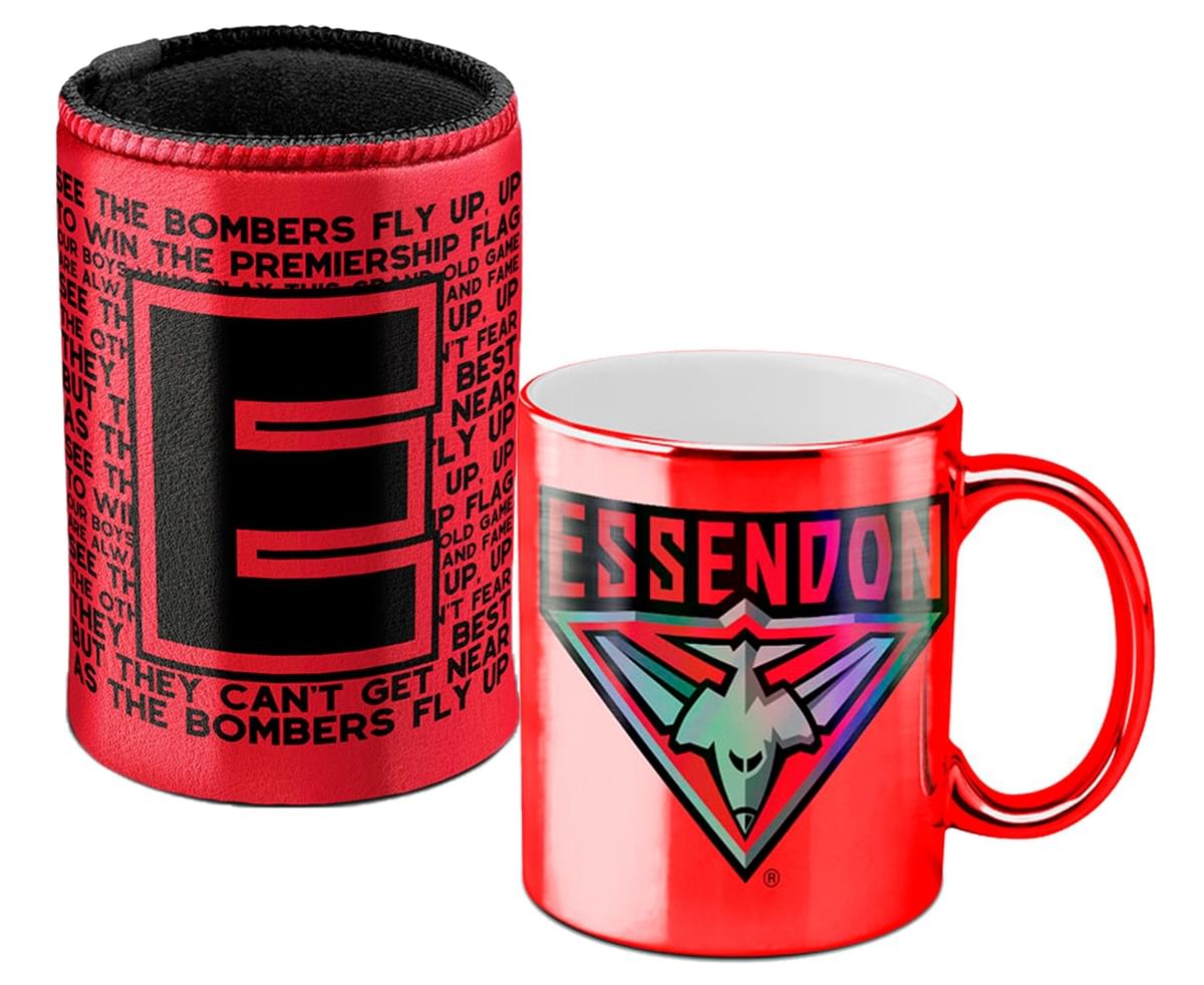 Essendon Bombers AFL Team Song Stubby Can Cooler **AFL OFFICIAL MERCHANDISE** 