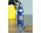 NRL 500mL Canterbury Bulldogs Stainless Steel Drink Bottle - Blue/White