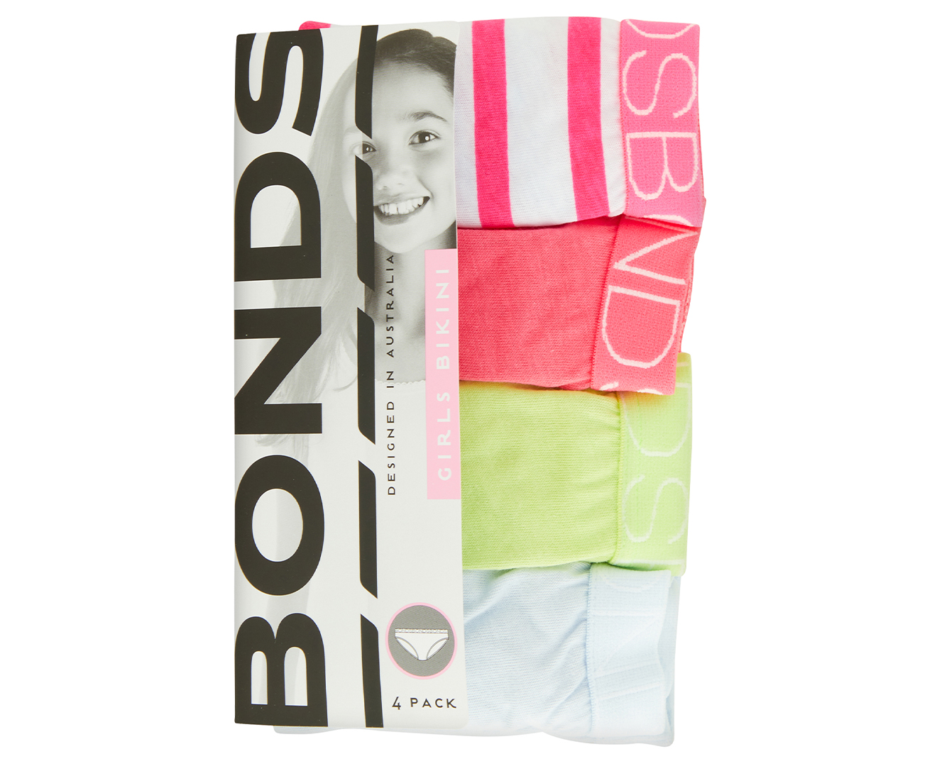 4 Pack Bonds Girls Bikini Briefs