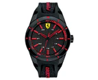 Ferrari Men's 44mm Redrev Silicone Watch - Black
