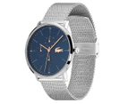 Lacoste Men's 40mm Moon Multi Stainless Steel Watch - Blue/Silver