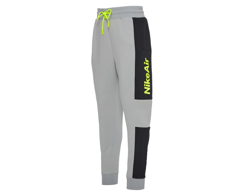 Nike Sportswear Men's Air Fleece Trackpants / Tracksuit Pants - Light Sky Grey/Black