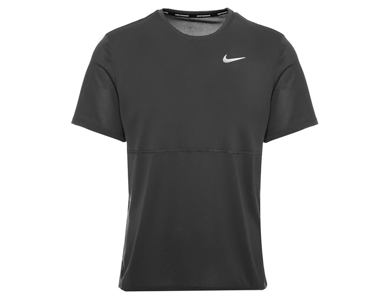 Nike Men's Breathe Running Tee / T-Shirt / Tshirt - Iron Grey