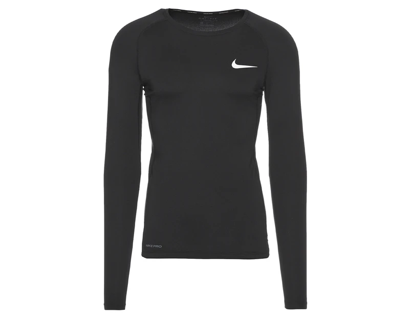 Nike Men's Pro Tight Fit Long Sleeve Top - Black