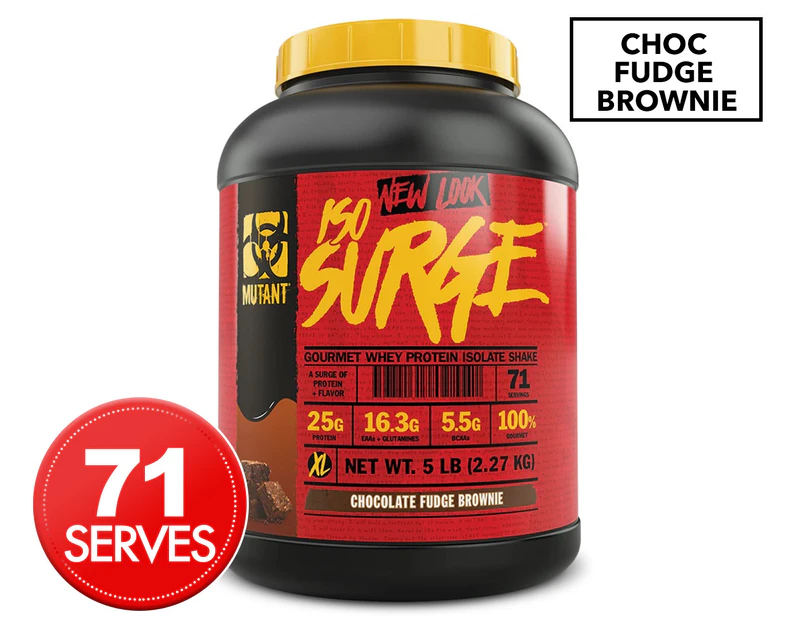 Mutant Iso Surge Gourmet Whey Protein Isolate Powder Chocolate Fudge Brownie 2.27kg