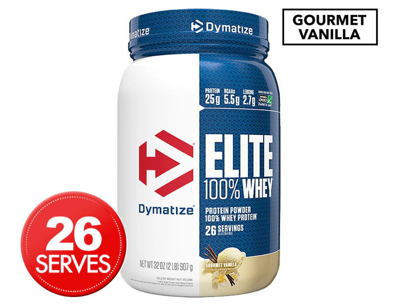 Dymatize Elite Whey Protein Powder Gourmet Vanilla 907g