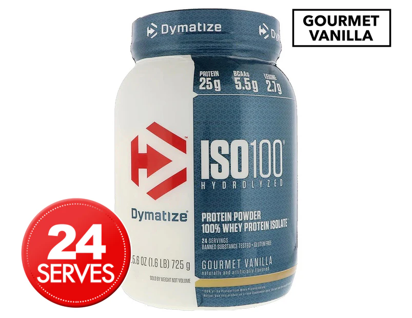 Dymatize ISO100 Hydrolyzed Protein Powder Gourmet Vanilla 725g