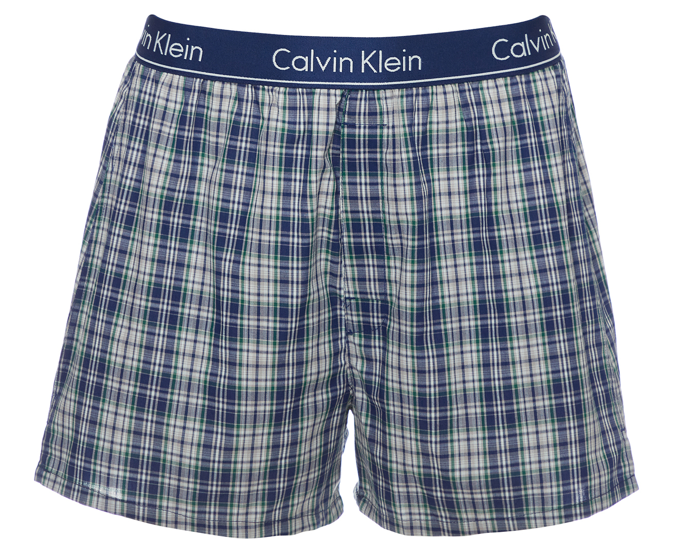 Calvin Klein Men's Traditional Boxers - Plaid Blue | Catch.co.nz
