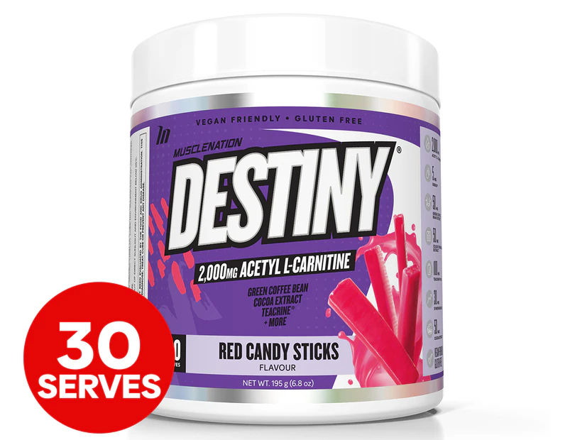 Muscle Nation Destiny Fat Burner Red Candy Sticks 195g / 30 Serves