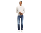 Tommy Hilfiger Men's Cotton Silk V-Neck Knit Sweater - Cloud Heather