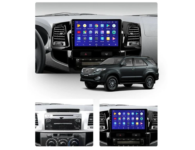 Car Dealz 10.2 Android 8.1 Toyota Fortuner AN50 AN60 HILUX Revo Vigo 2008-2014 Head Unit Plus OEM Fascia - 2013, Right Hand Drive