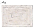 J. Elliot Home 45x30cm Pacifica Rattan Rectangular Placemat - White Wash