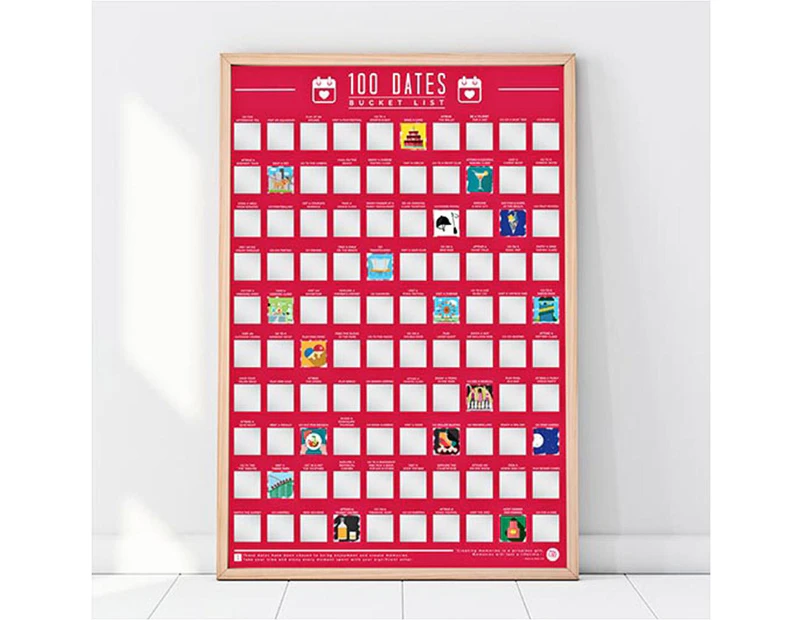 100 Dates To Go On Scratch Poster