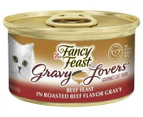 24 x Fancy Feast Gravy Lovers Wet Cat Food Beef Feast in Roasted Beef Gravy 85g