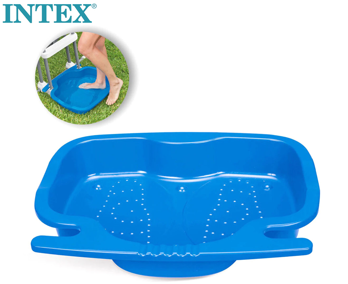 Intex 56x46cm Krystal Clear Foot Bath For Swimming Pool Ladders