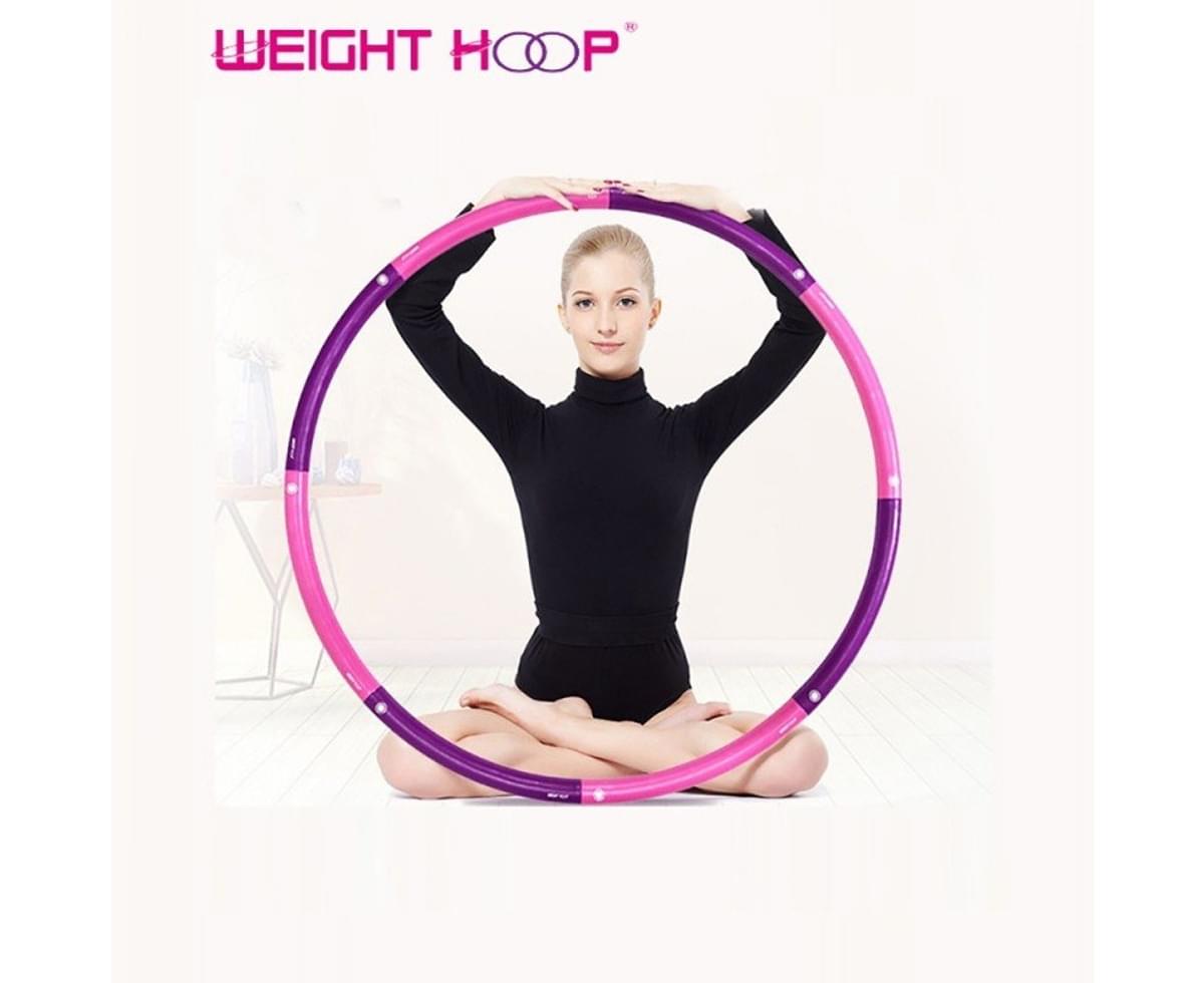 Portable Weighted Exercise Hoop Fitness Hula Hoop for Adults ACROBIC Original Adult Weighted Hula Hoop for Workout & Weight Loss 8 Section Detachable Exercise Equipment 