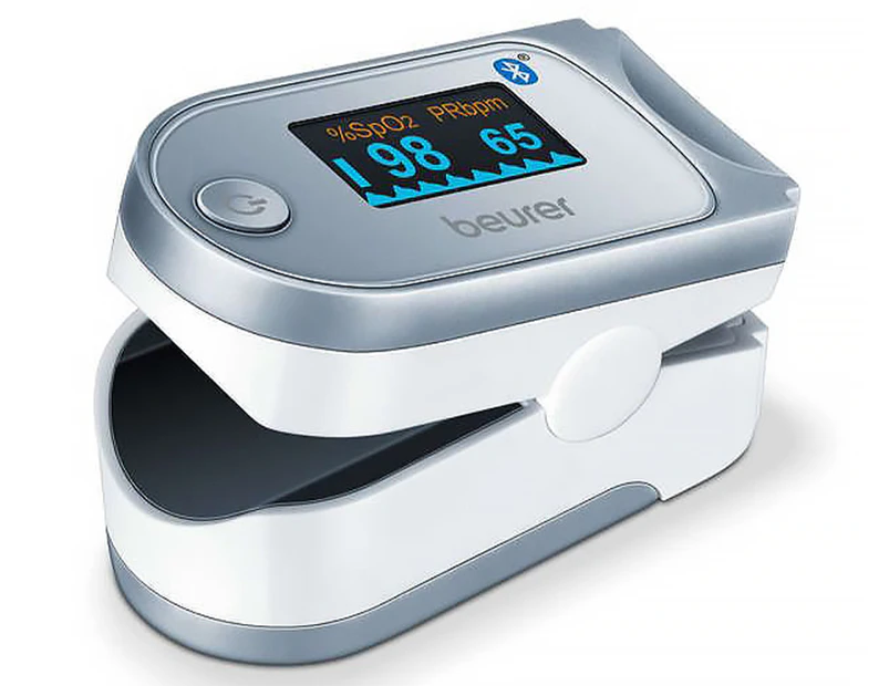 Beurer PO60 Bluetooth Pulse Oximeter - Grey/White