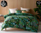 Accessorize Daintree Queen Bed Quilt Cover Set - Green Multi