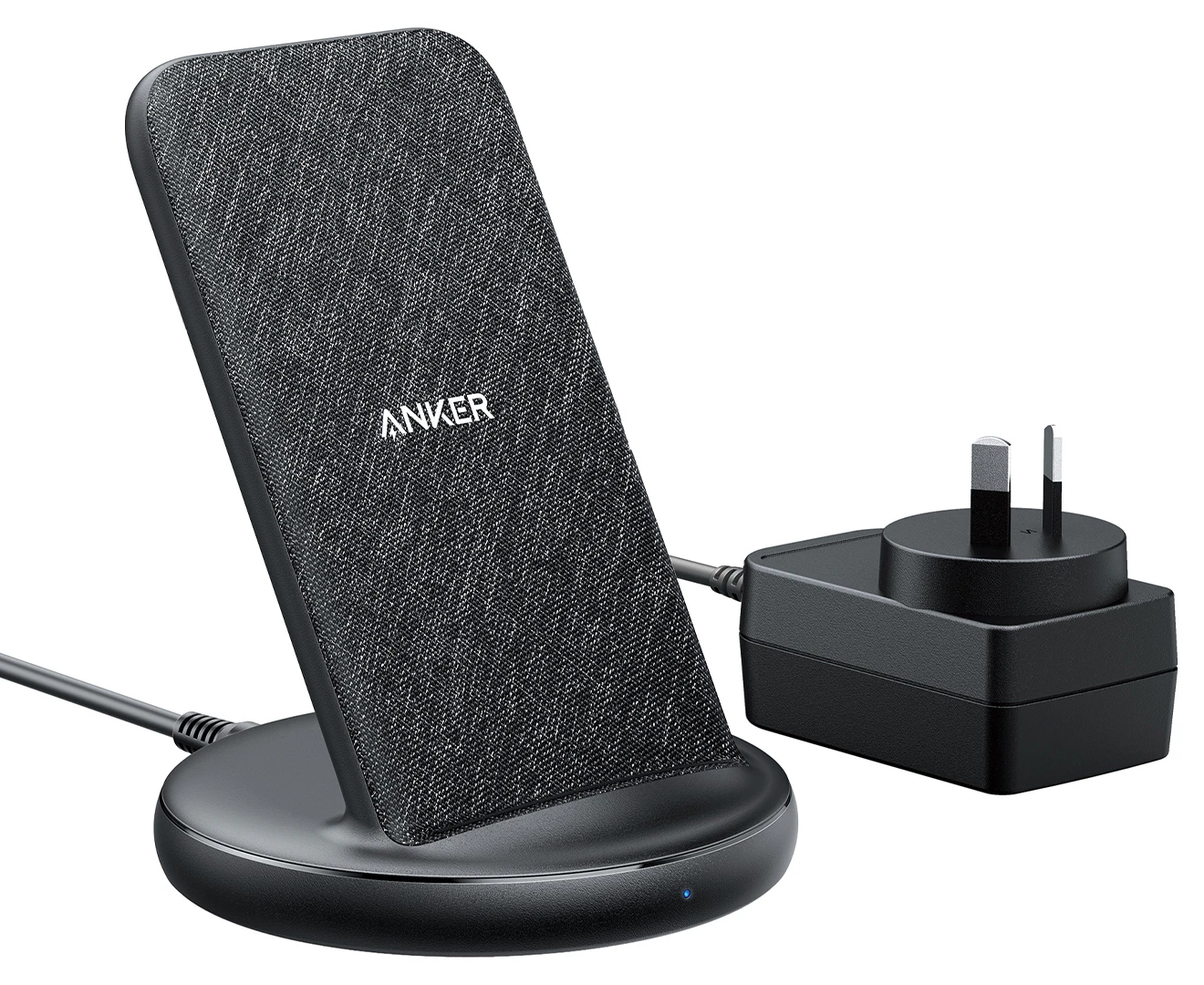 Anker 15W PowerWave Sense Stand Qi Wireless Charger - Black Fabric